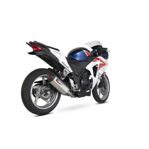 Scorpion Exhaust Honda CBR250 R 2011 - 2016 Serket Parallel Slip-on Brushed Stainless Steel Sleeve